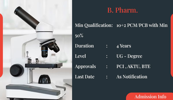 Bachelor of  Pharmacy (B. Pharm.)
